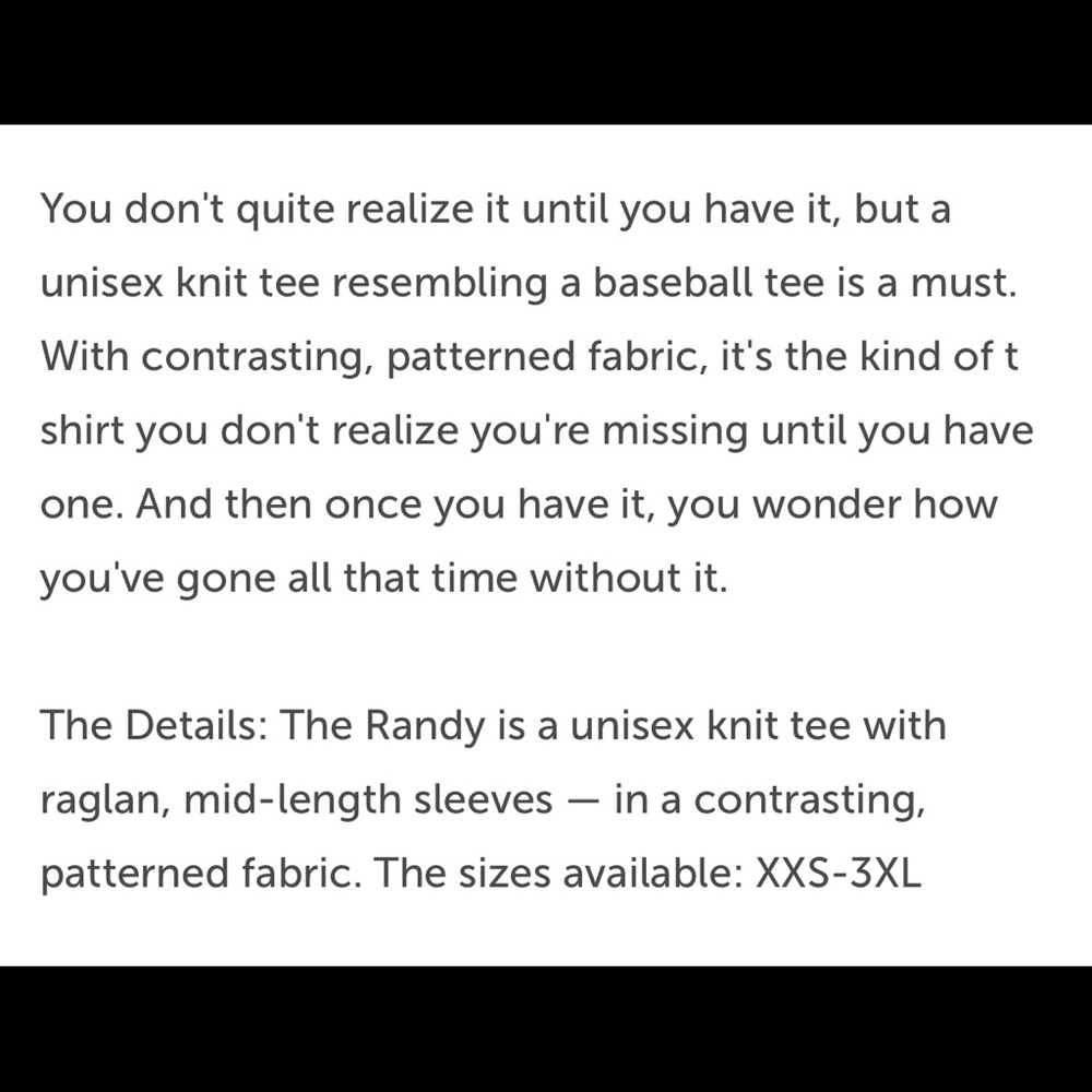 LulaRoe Randy Raglan Tee - Picture 7 of 7